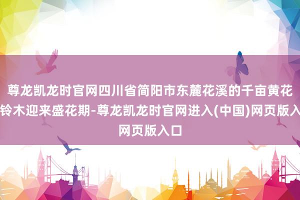 尊龙凯龙时官网四川省简阳市东麓花溪的千亩黄花风铃木迎来盛花期-尊龙凯龙时官网进入(中国)网页版入口