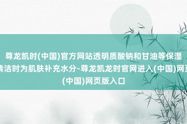尊龙凯时(中国)官方网站透明质酸钠和甘油等保湿因素在清洁时为肌肤补充水分-尊龙凯龙时官网进入(中国)网页版入口